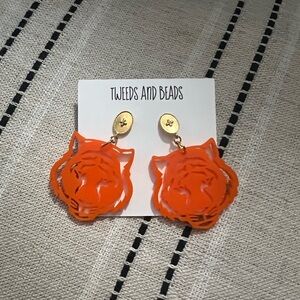 🛑NOT FOR SALE🛑Orange Tiger Earrings